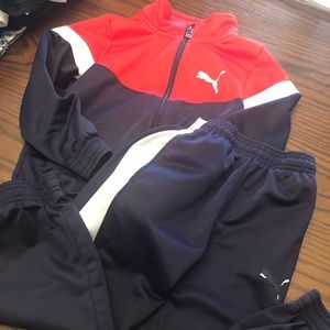 Boys puma track suit